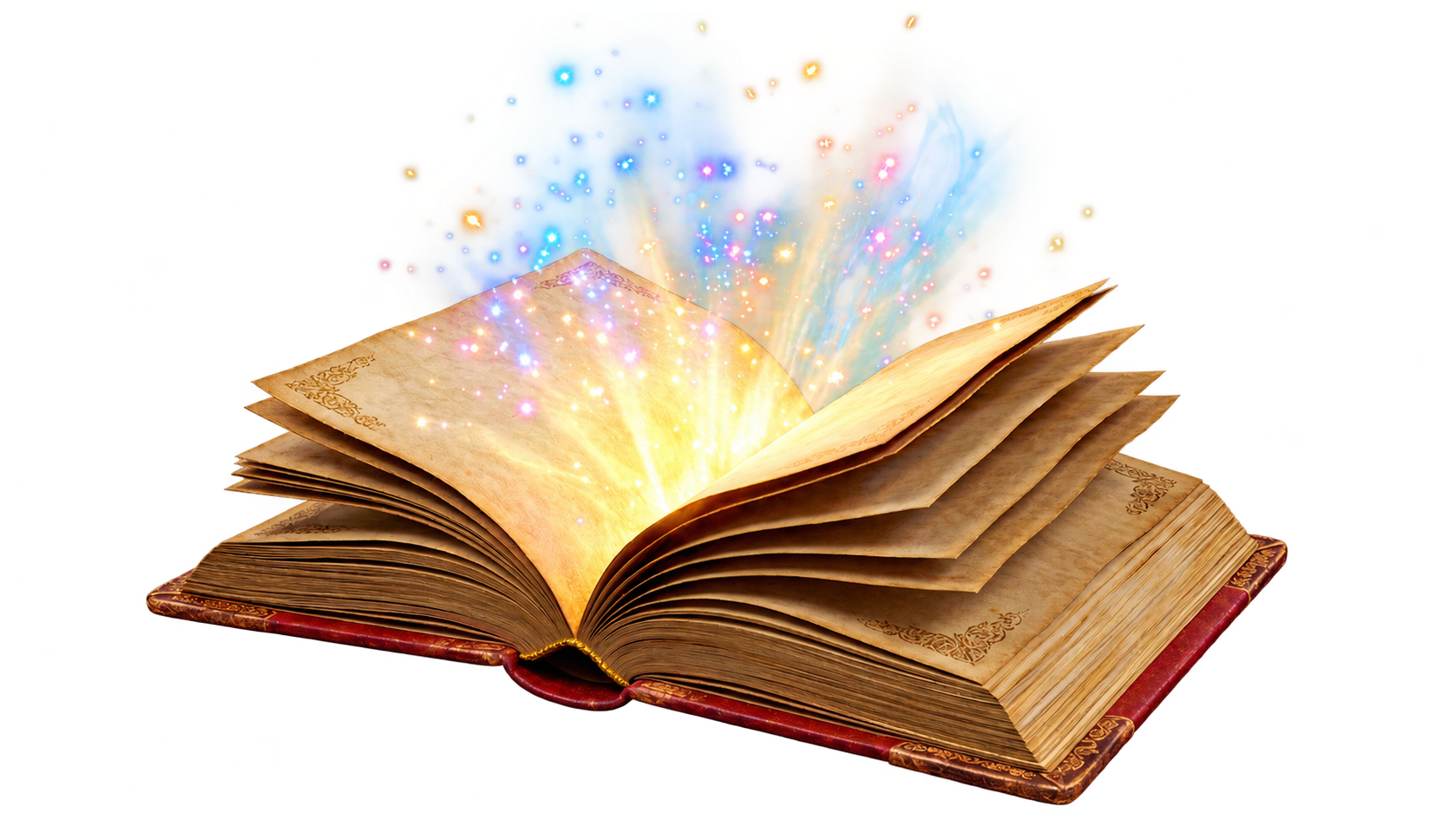 Enchanted Grimoire with Magical Sparkles
